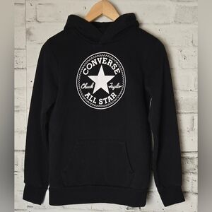 Converse Chuck Taylor Kids Hoodie Black Logo Pullover – Size L (12–13Y)